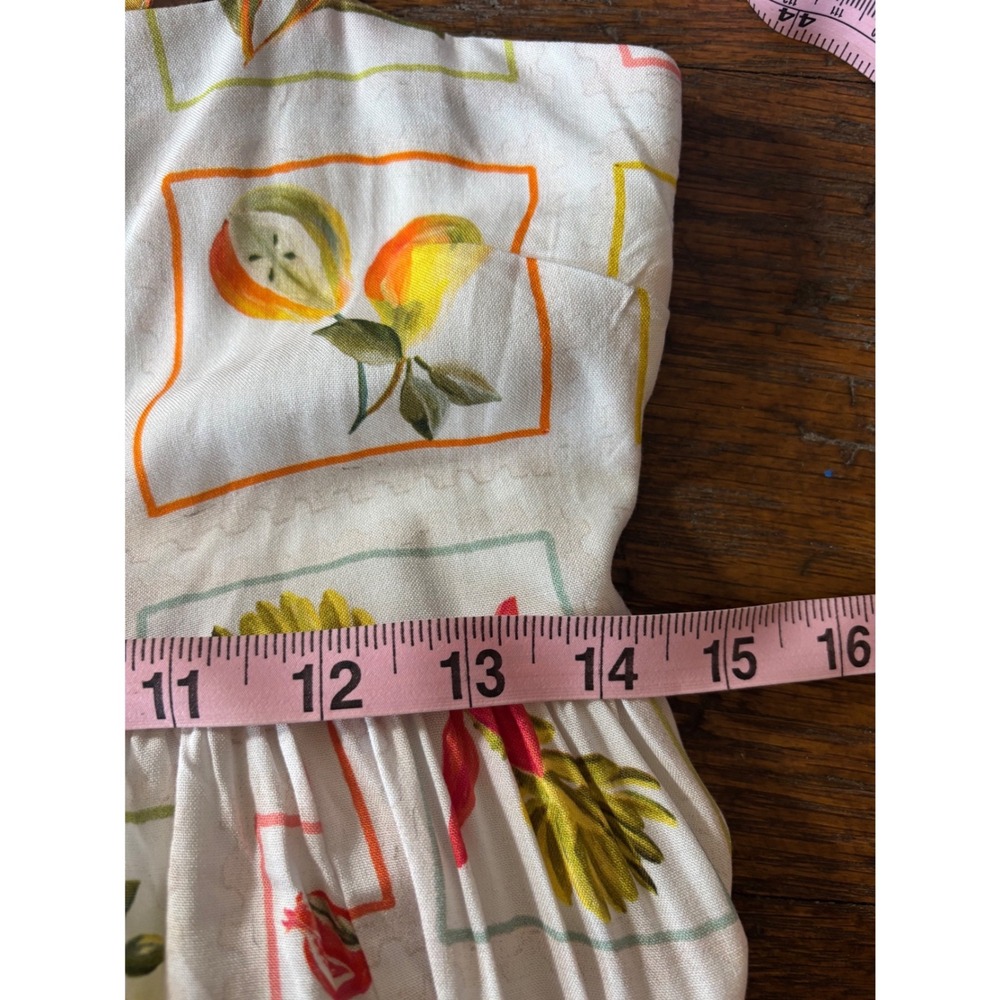 Paper Heart Fruit Print Maxi Dress White Citrus Tropical TPH93531 Small NWT - Picture 9 of 15